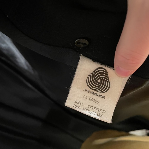 Vintage 100% wool maxi pea coat black - Picture 7 of 7